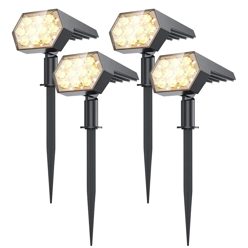 92 LED Waterproof Solar Spotlights for Outdoors