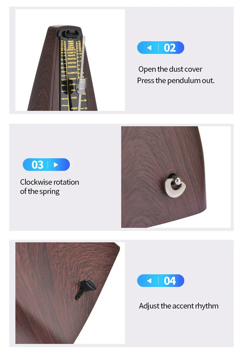 Wood Grain Mechanical Metronome