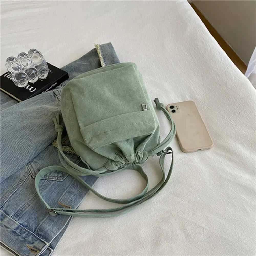 Drawstring Bucket Shoulder Bag