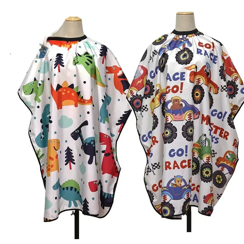 Kids Waterproof Cartoon Haircut Cape