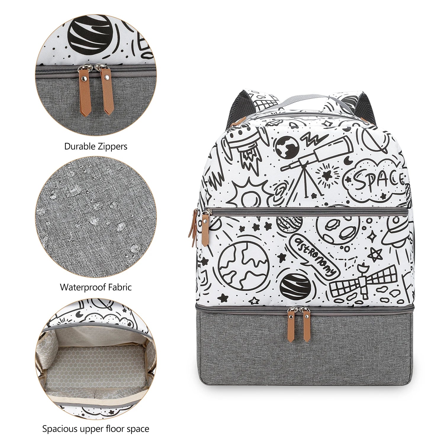 Breast Pump Bag with Insulated Cooler Compartment