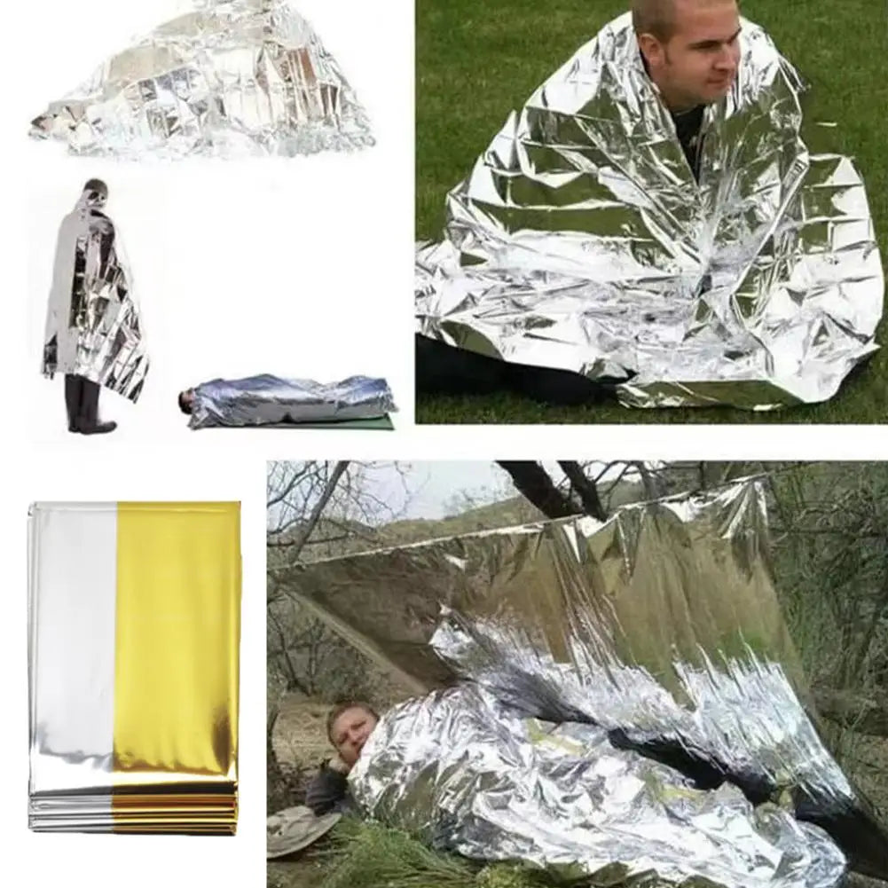 Emergency First Aid Thermal Blanket - Windproof & Waterproof Foil