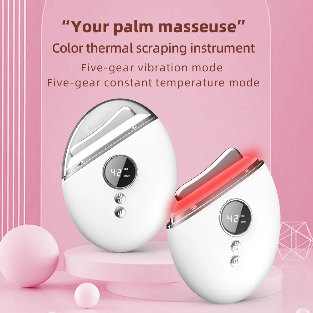 EMS Microcurrent Facial & Neck Scraping Massager - Light Rejuvenation