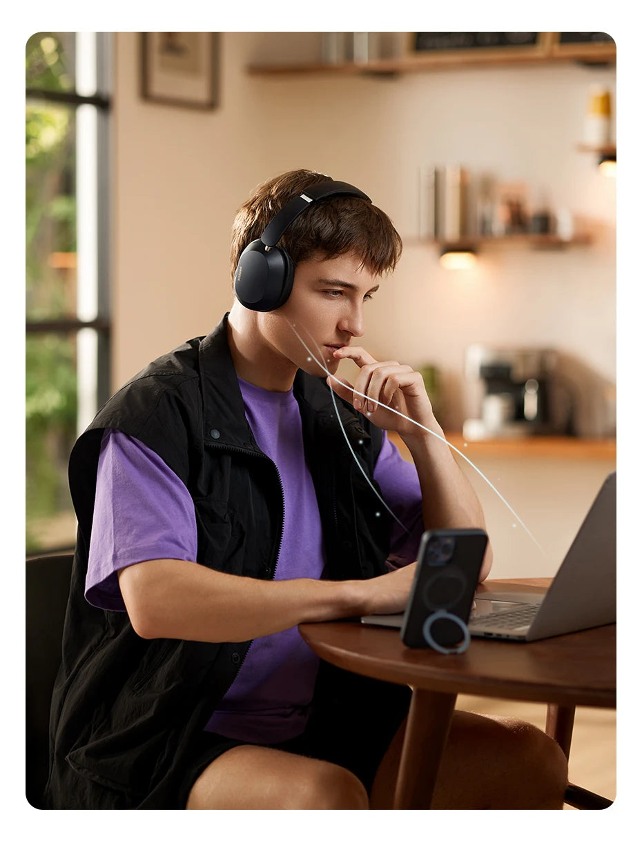Wireless Bluetooth Over-Ear Headphones with Hybrid ANC, Hi-Res LDAC & Spatial Audio