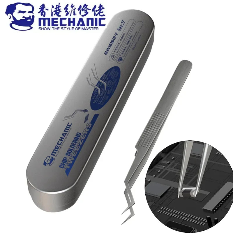MECHANIC Aax-17 tin positioning tweezers, for precise clamping of tin wire, non-slip and wear-resistant, made of steel