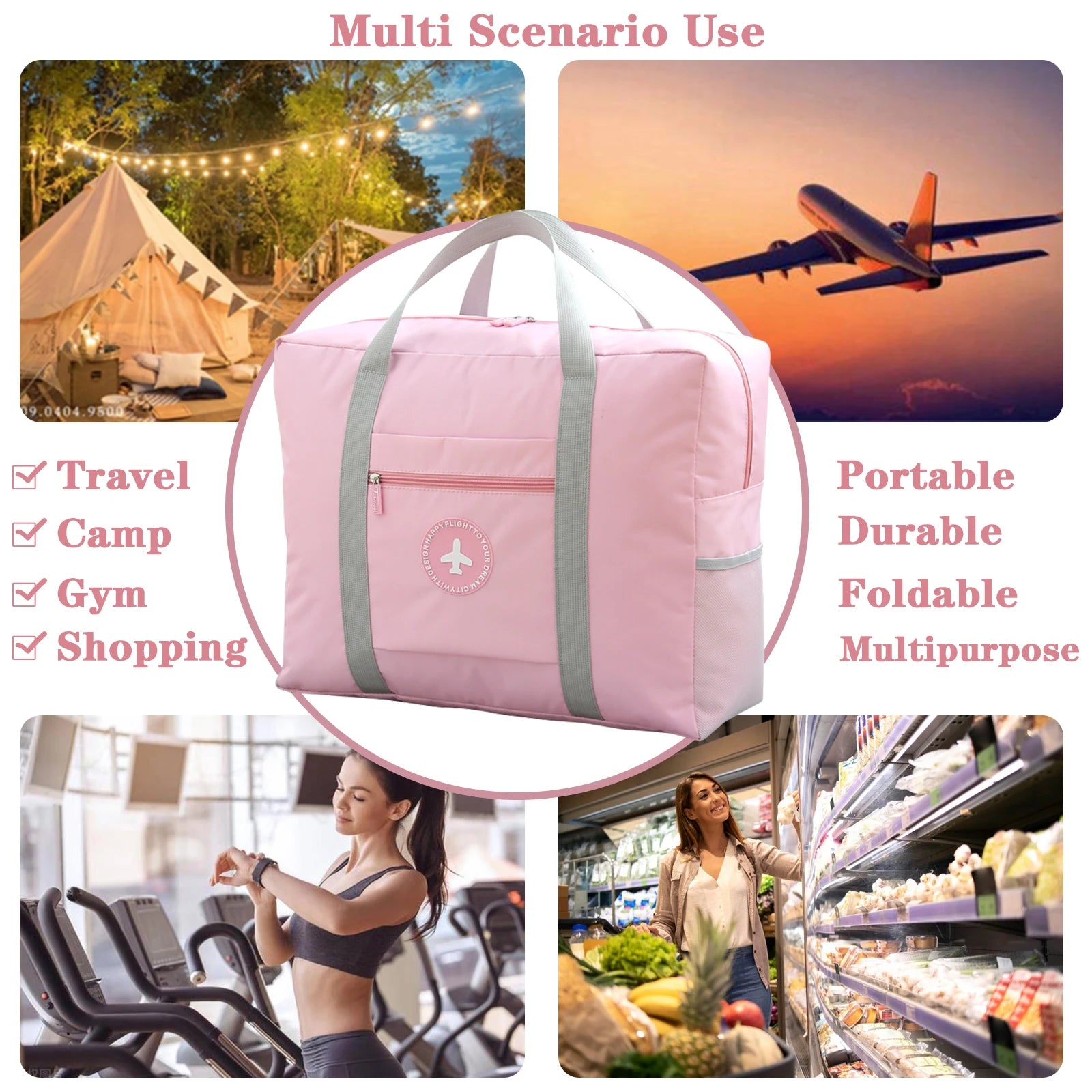 Lightweight Foldable Sports Duffle Bag