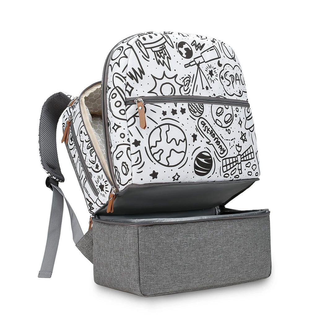 Breast Pump Bag with Insulated Cooler Compartment