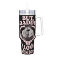 Large Portable Stainless Steel Thermal Tumbler with Straw