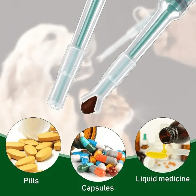 Pet Medicine Dispenser - Suitable for Cats Dogs Medicine - Includes 2 Soft Tip Options