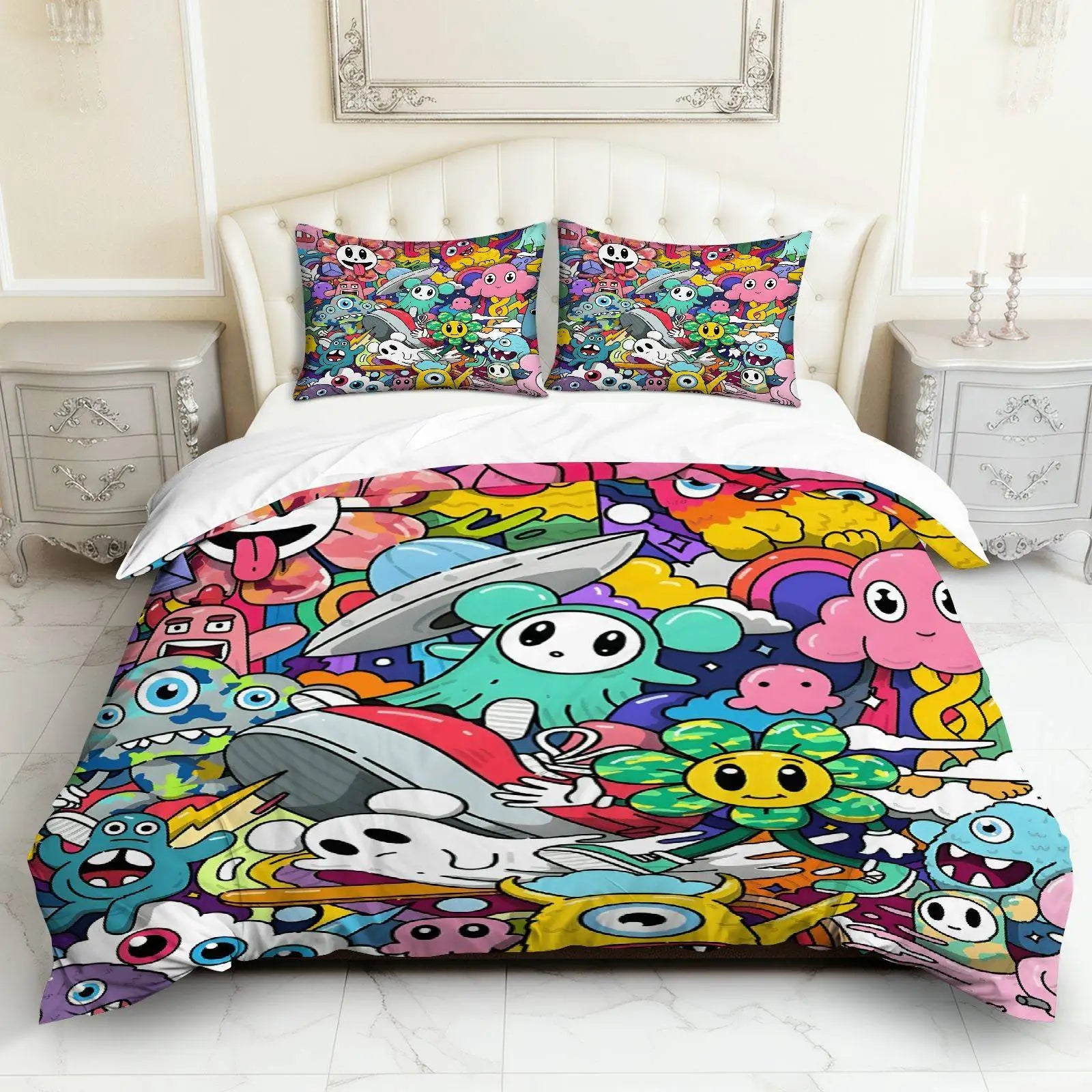 3PCS Duvet Cover Set - 1 Duvet and 2 Pillowcases