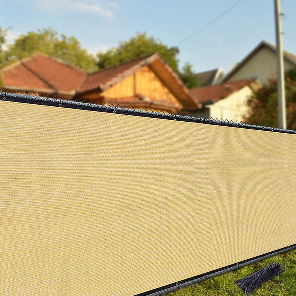 Patio Fence Privacy Screen Mesh with Grommets & Zip Ties