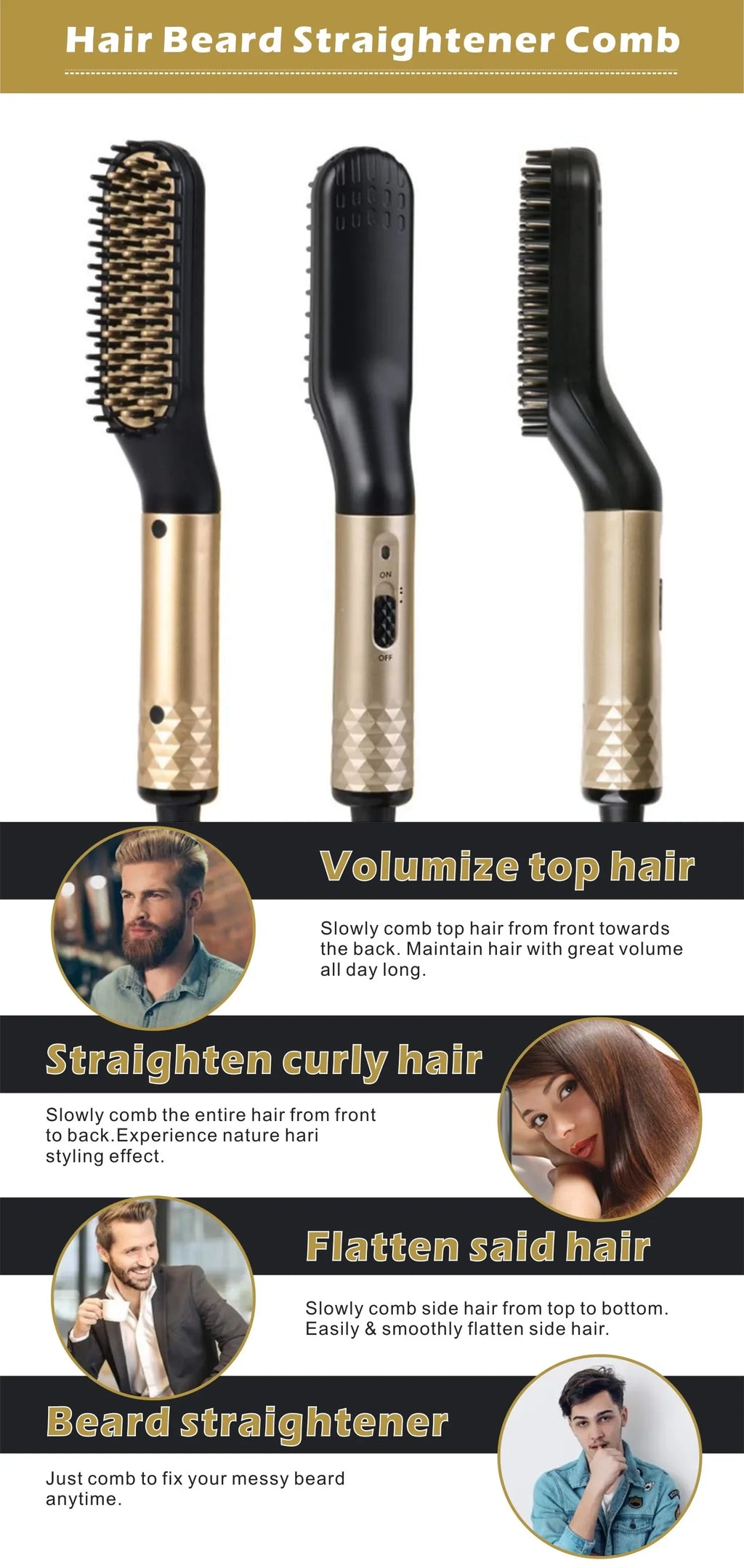 Beard Brush Straightening - Heat Styling Artifact