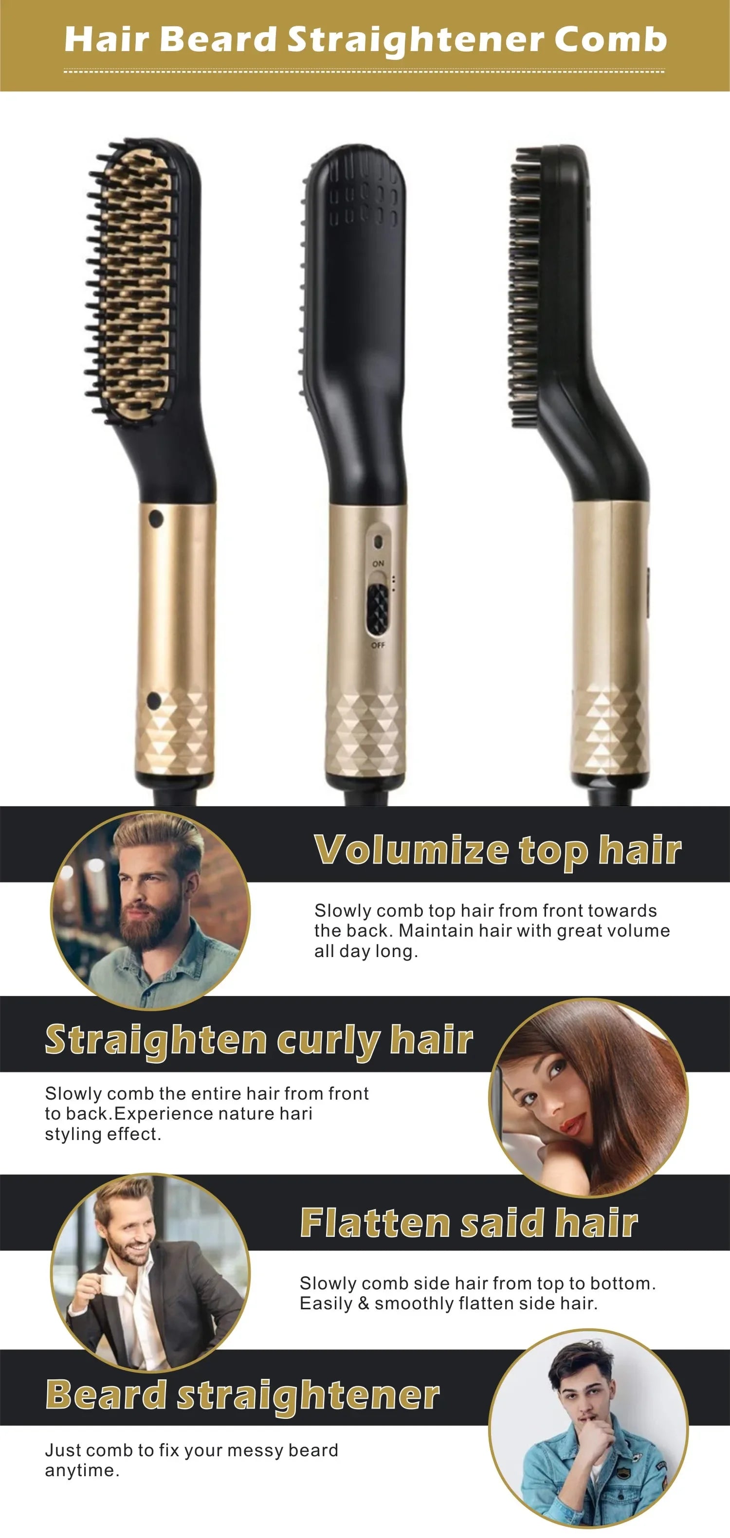 Beard Brush Straightening - Heat Styling Artifact