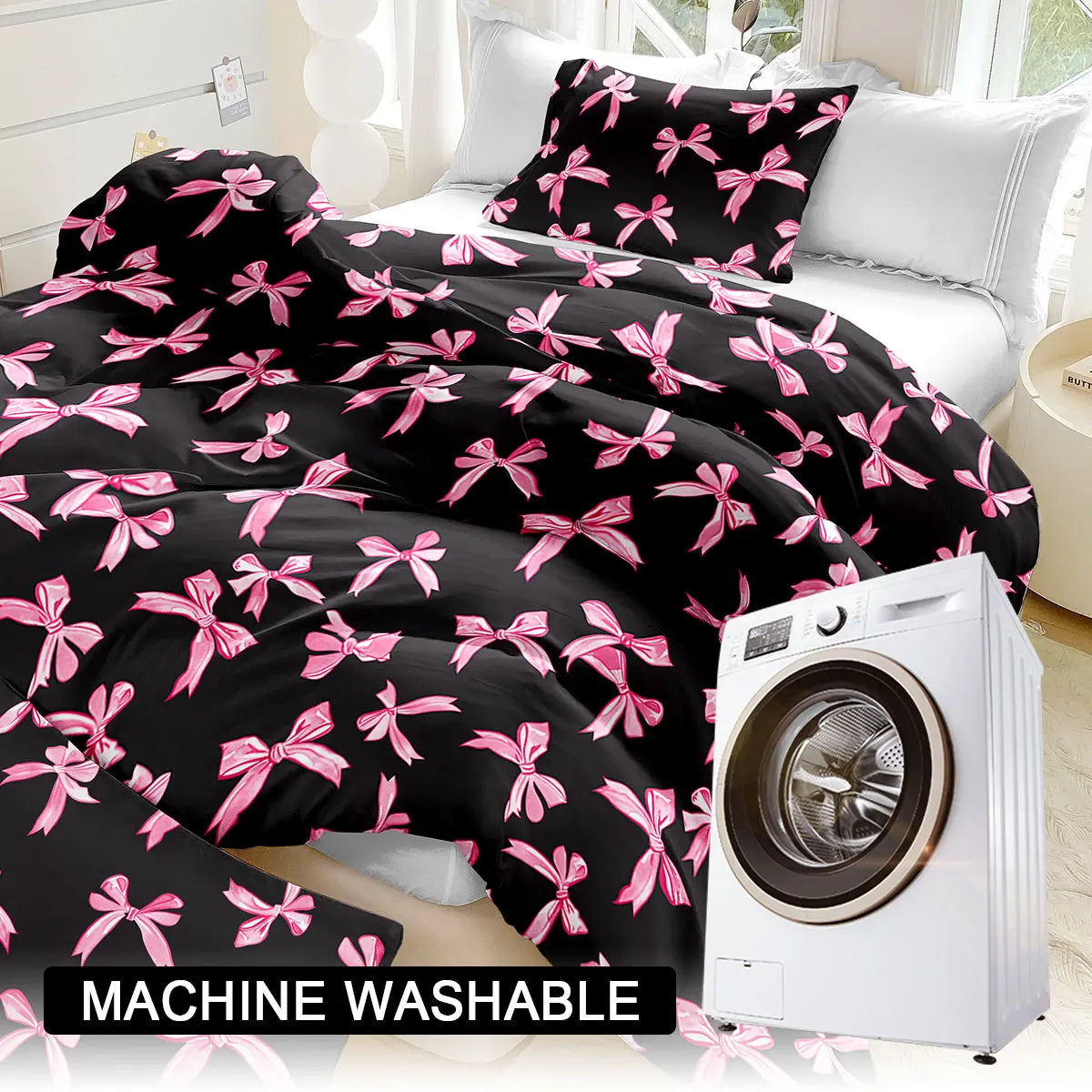 3 Pcs/set Duvet Cover Set - 1 Duvet Cover & 2 Pillowcase Soft