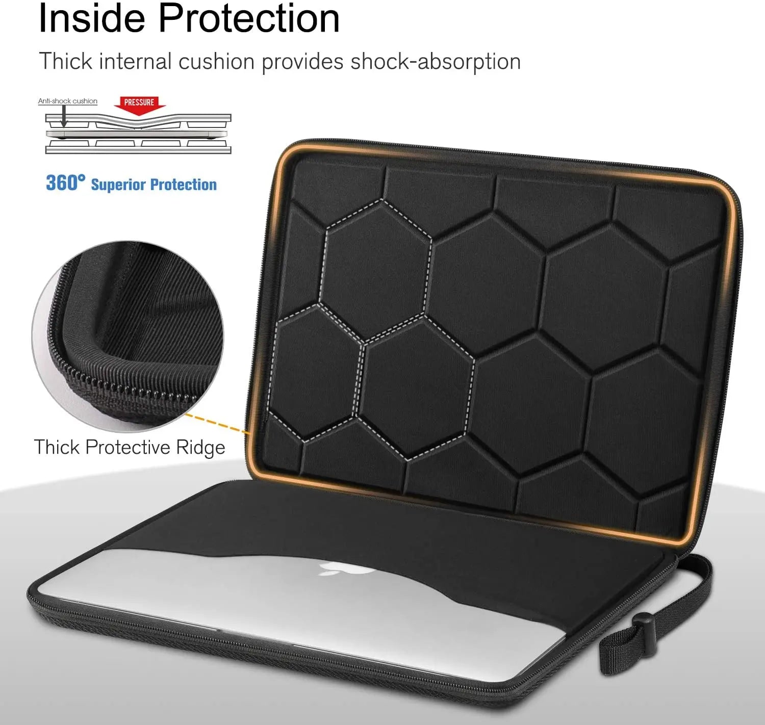 Shockproof Waterproof Laptop Sleeve Bag – EVA Protective Case, 13–15.6 Inch