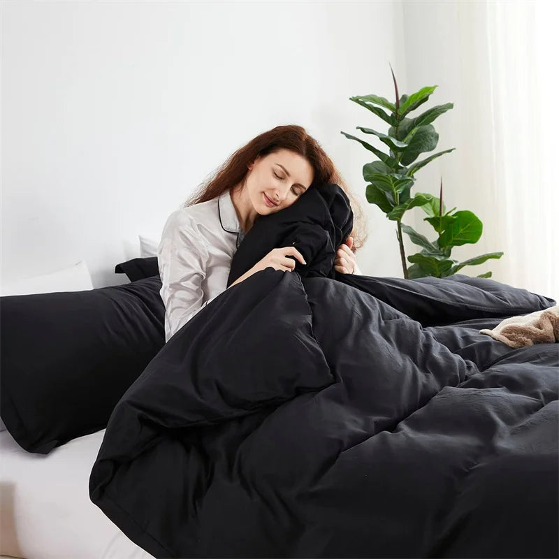 Washed Cotton Duvet Cover Set