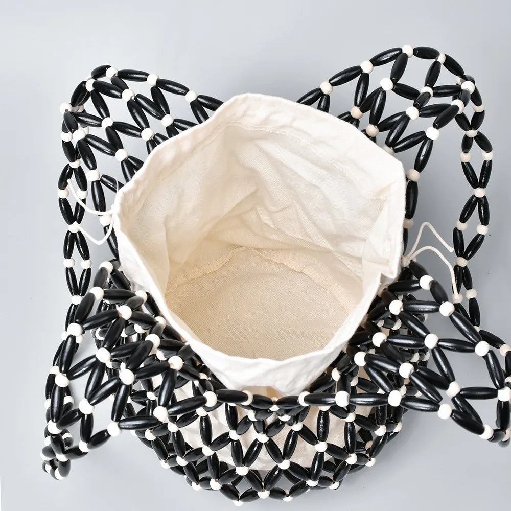 Woven Beaded Handbag