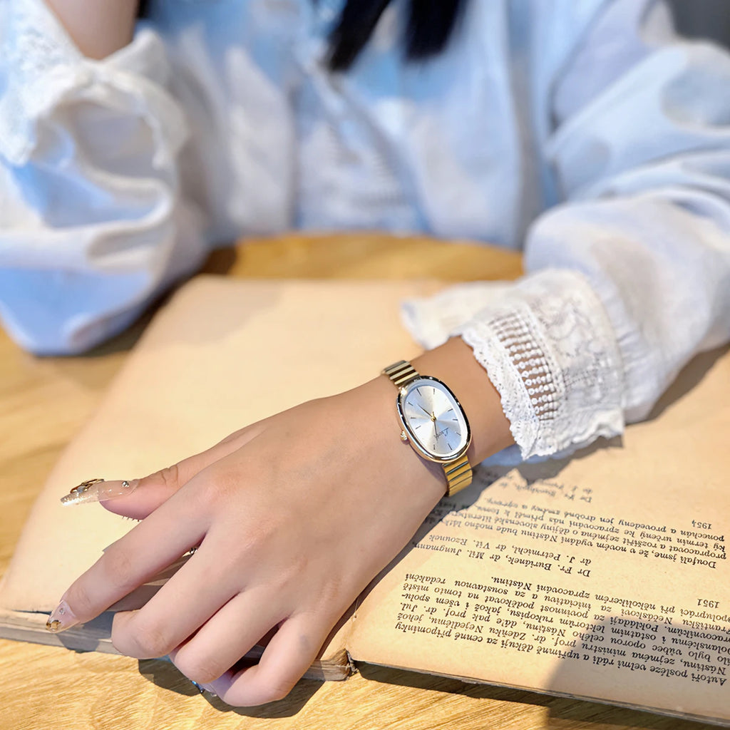 Women's Quartz Watch with Gold Bracelet