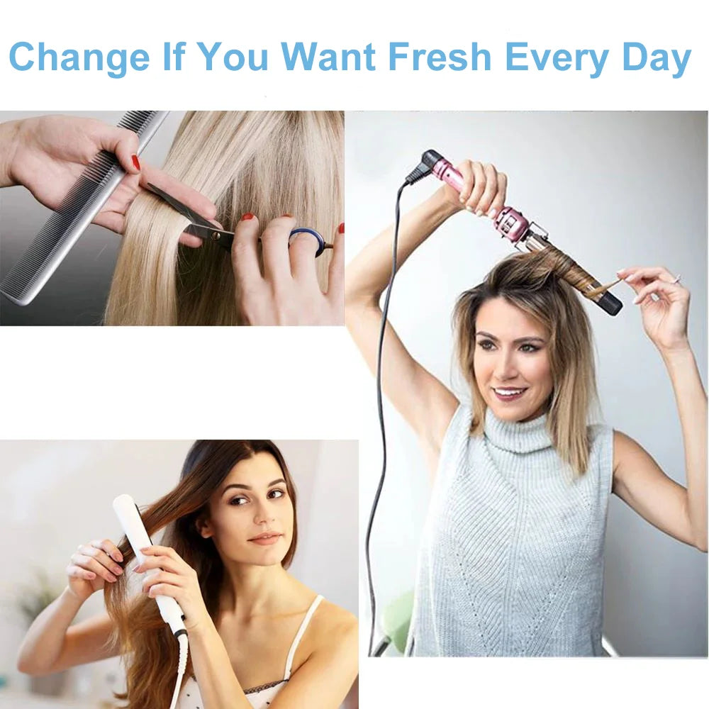 Straight Remy Human Hair Clip-In Extensions – Full Head Set, 8 Pieces