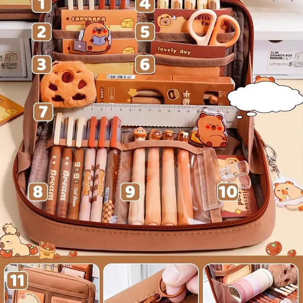 Capybara Stationery & Pencil Case Gift Set