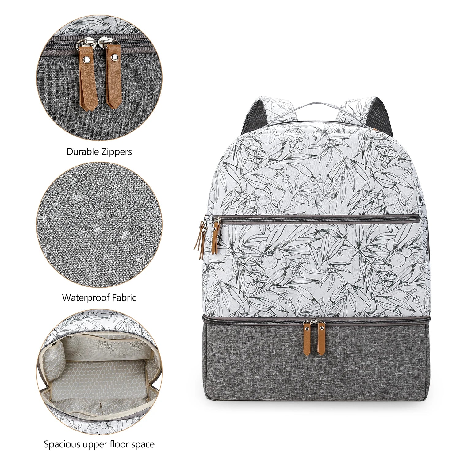 Breast Pump Bag with Insulated Cooler Compartment