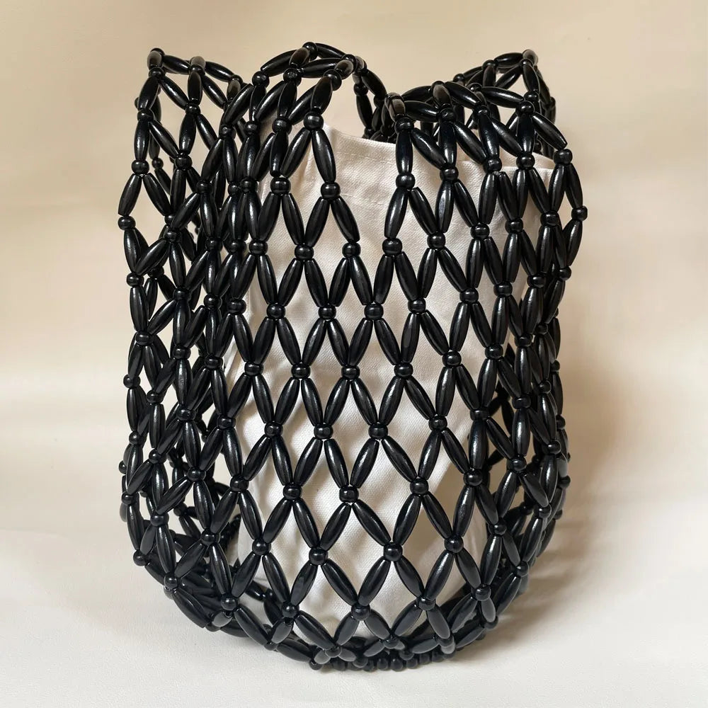 Woven Beaded Handbag