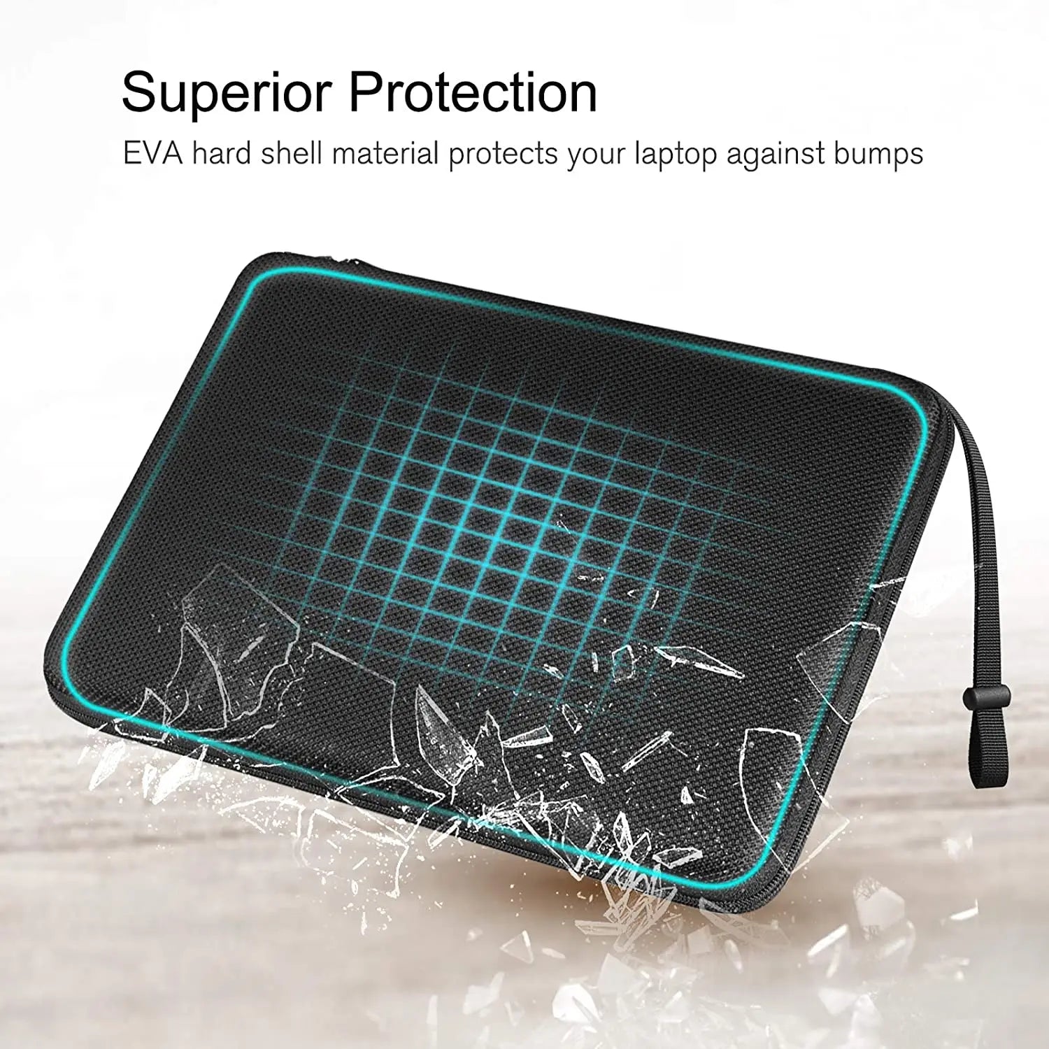 Shockproof Waterproof Laptop Sleeve Bag – EVA Protective Case, 13–15.6 Inch