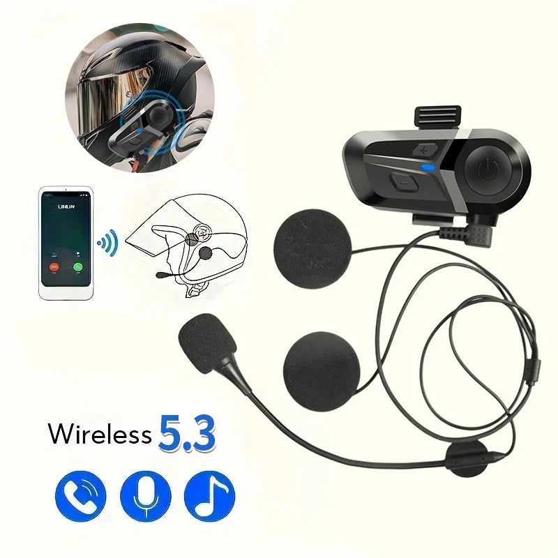 Wireless Bluetooth 5.3 Motorcycle Helmet Headset