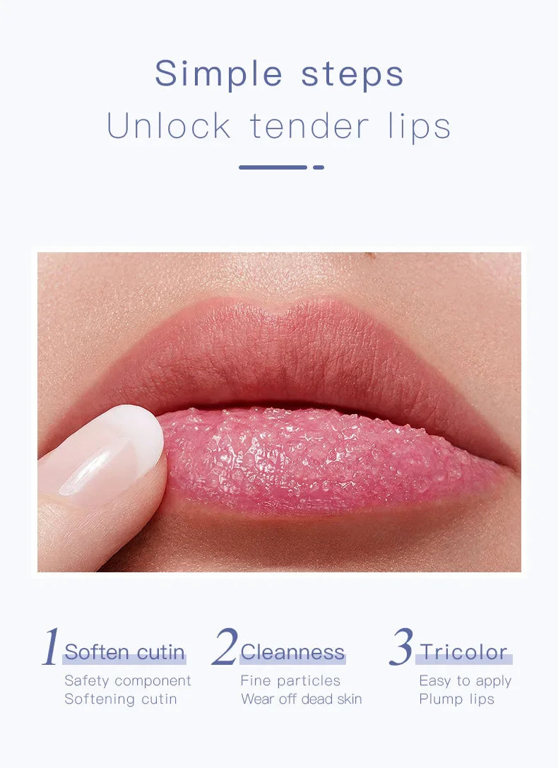Lips Scrub, Exfoliating, Gentle Moisturizing - Lip Stick Brush