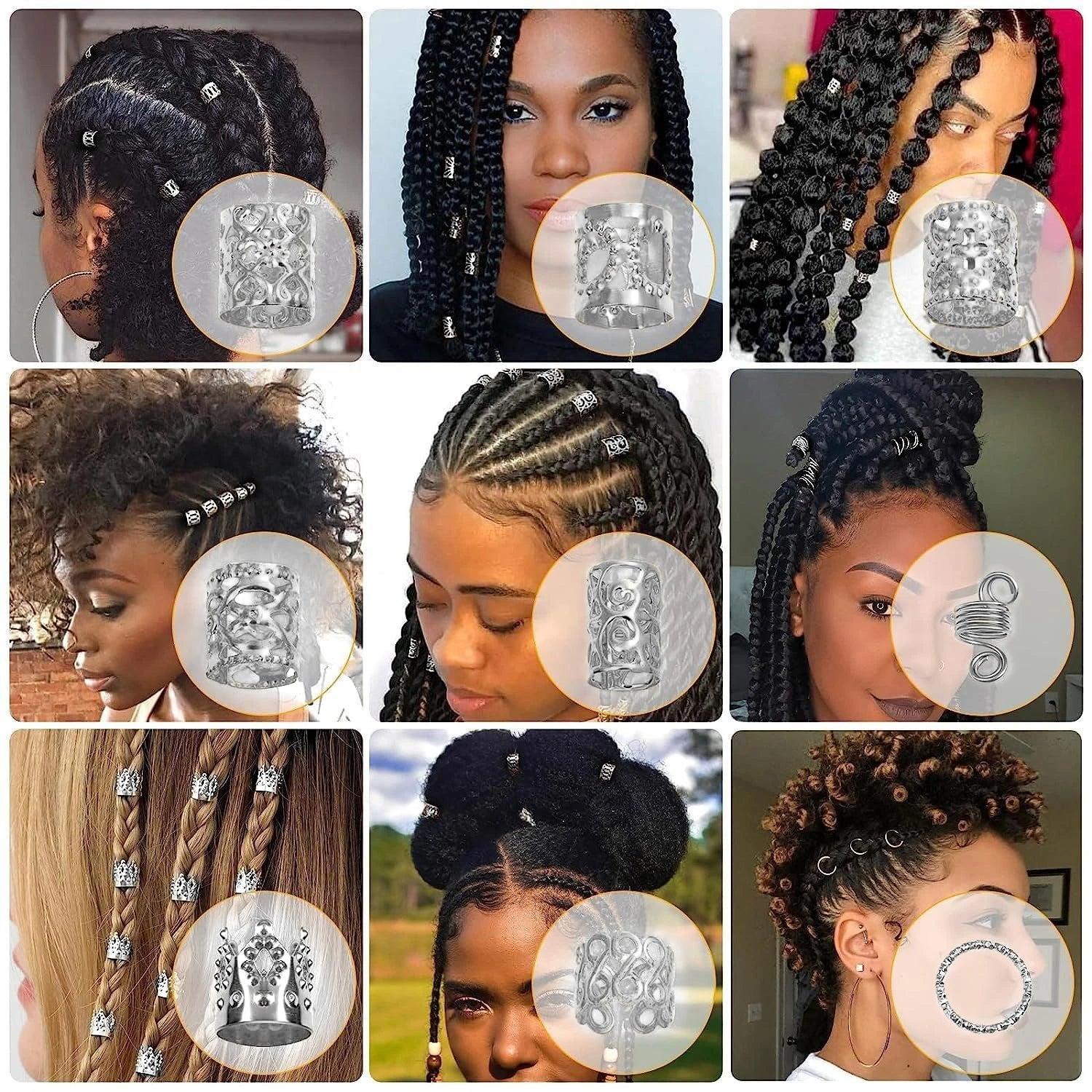 Hair Braid Jewellery Set (220 pcs)