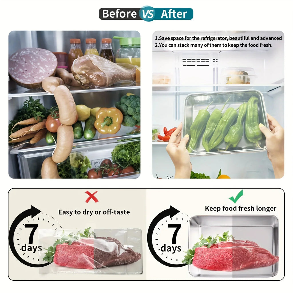 Leakproof Stackable Stainless Steel Food Containers – Dishwasher Safe, Set of 3