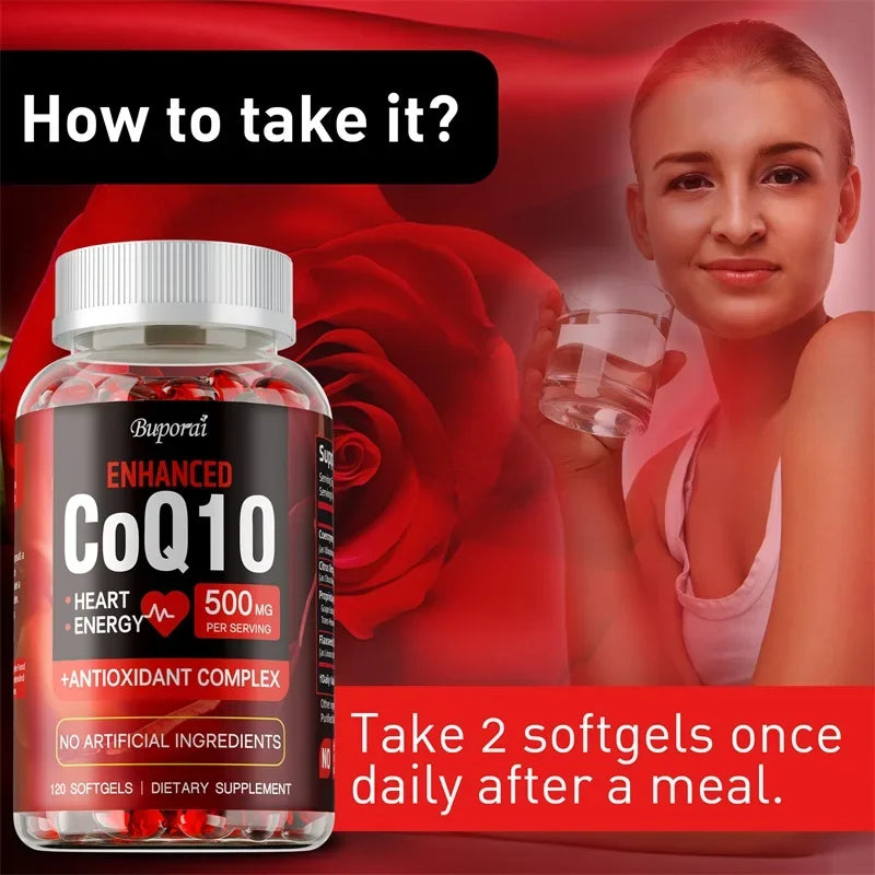 CoQ10 Supplement - Heart Health, Energy & Immune Support