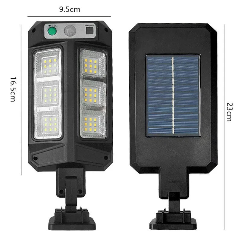 Solar Street Lights Outdoor Waterproof - Motion Sensor LED Lamp with 3 Lighting Mode