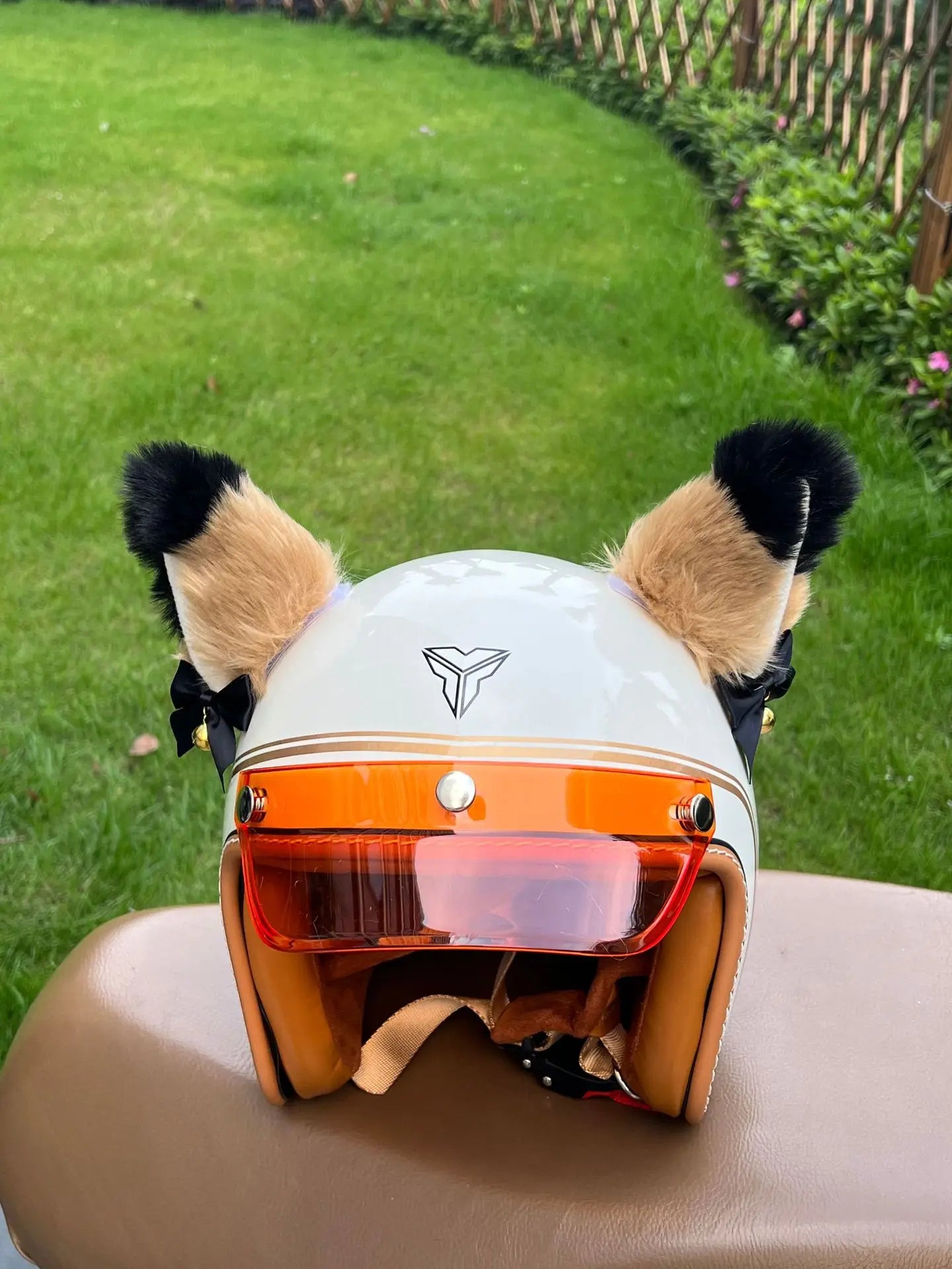 Cat Ears Helmet Decoration - Motorcycle & Ski Helmet Accessory for Men & Women