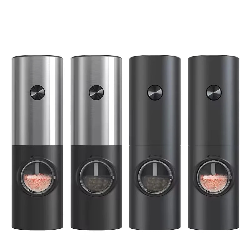Automatic Salt & Pepper Grinder Set – LED Light, Adjustable Mill