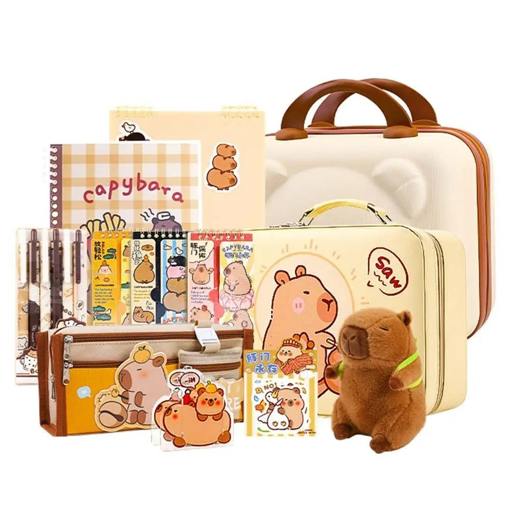 Capybara Stationery Gift Set - Large Capacity Pencil Case