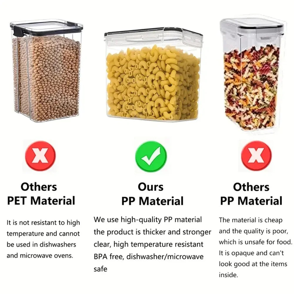 BPA-Free Airtight Food Storage Containers with Labels – Leakproof, Set of 7