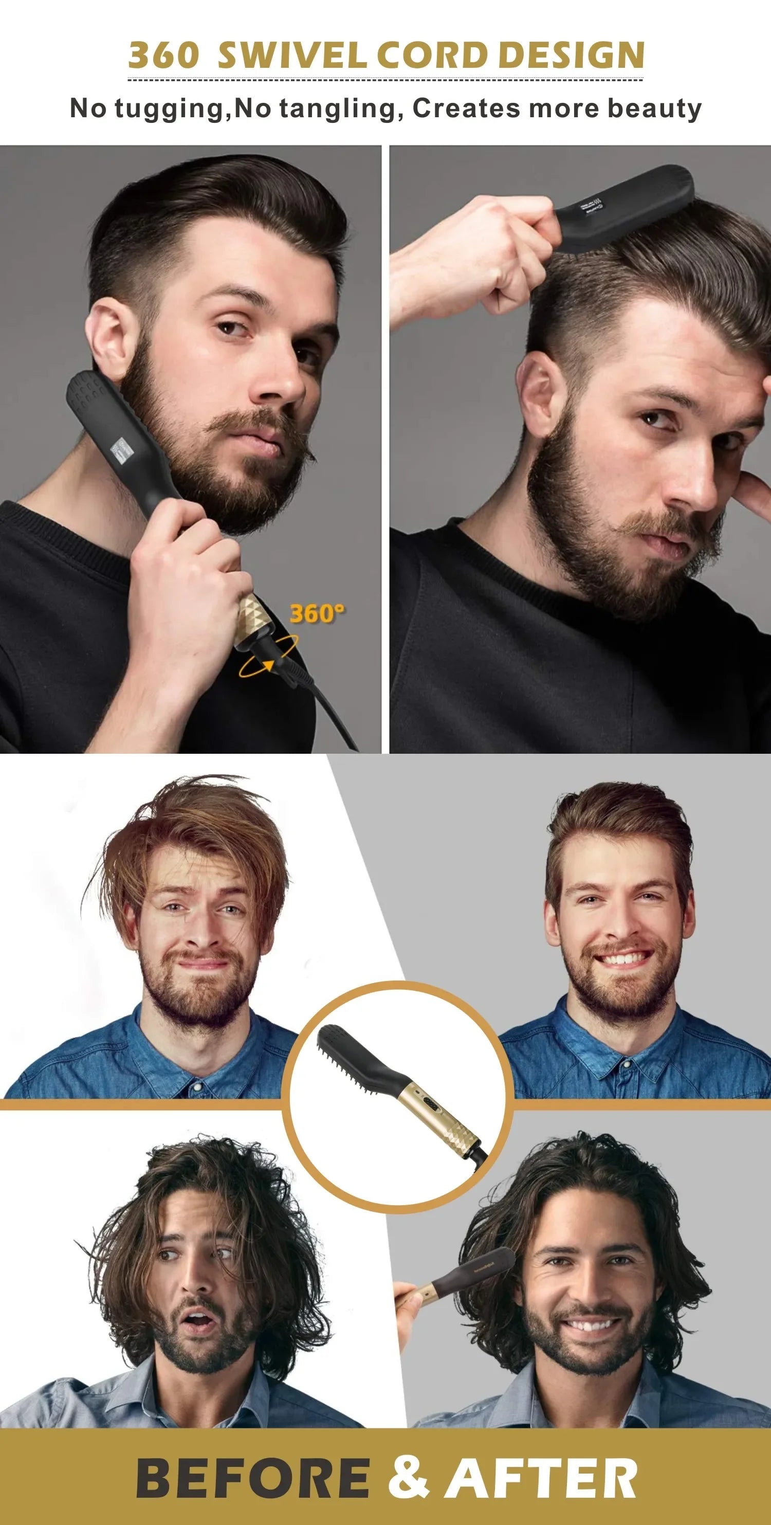 Beard Brush Straightening - Heat Styling Artifact