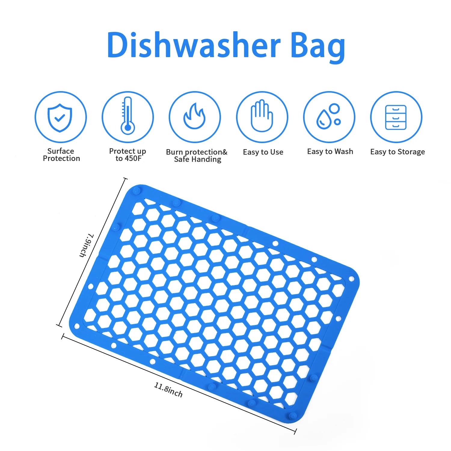 Silicone Dishwasher Bag for Baby Items, Adjustable Sizing