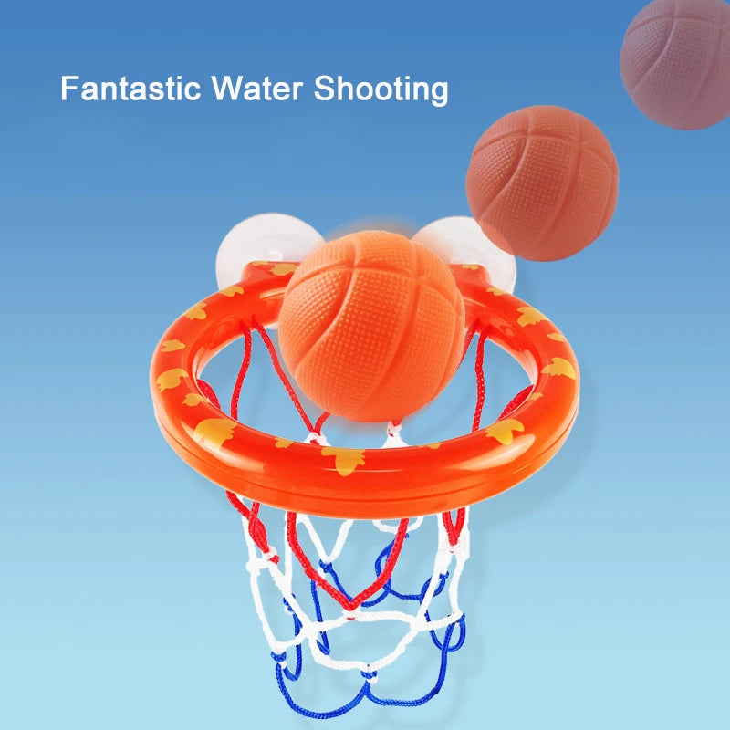 Baby Bath Basketball Shooting Toy Set with 3 Balls