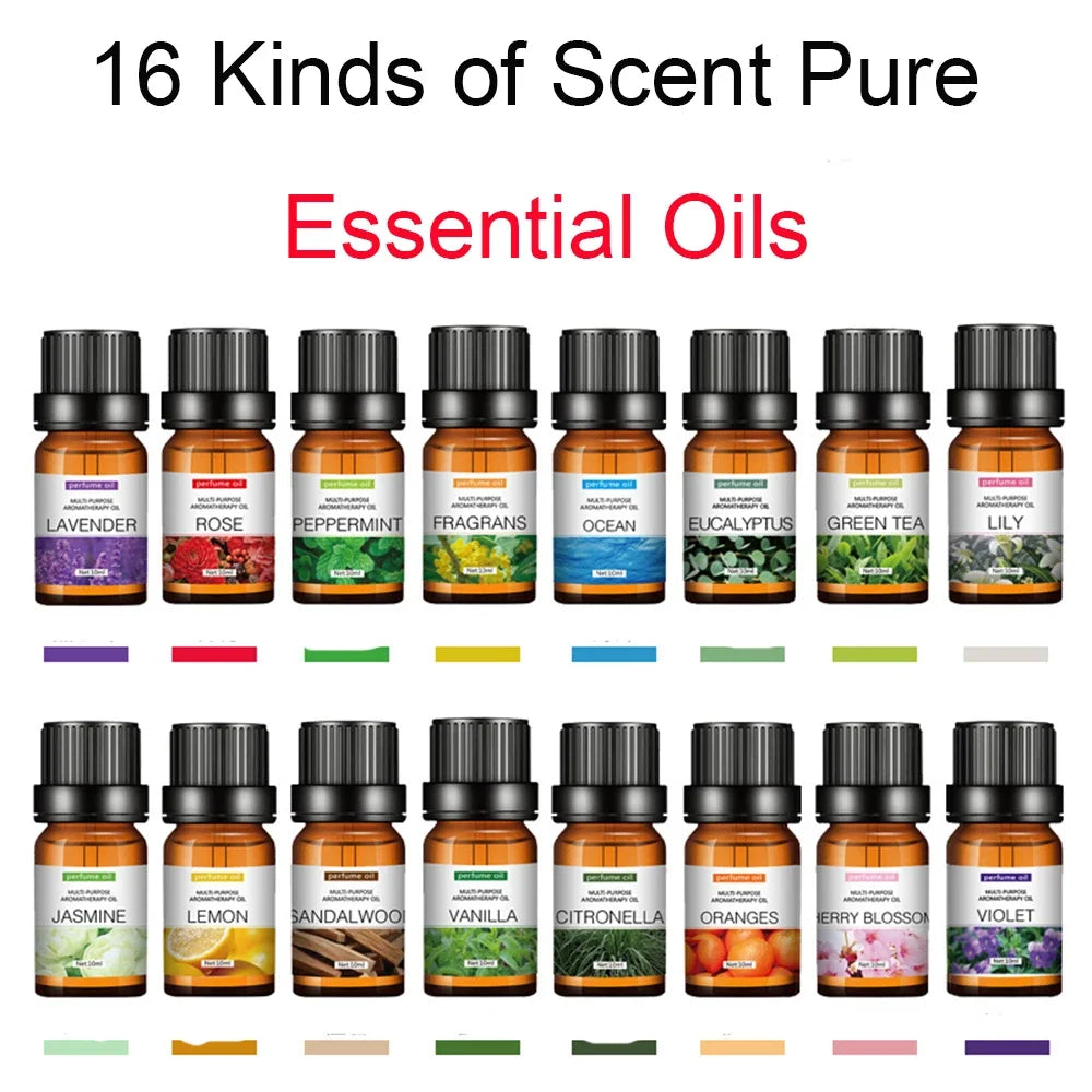 Pure Essential Oils Set – 16 Varieties for Diffuser