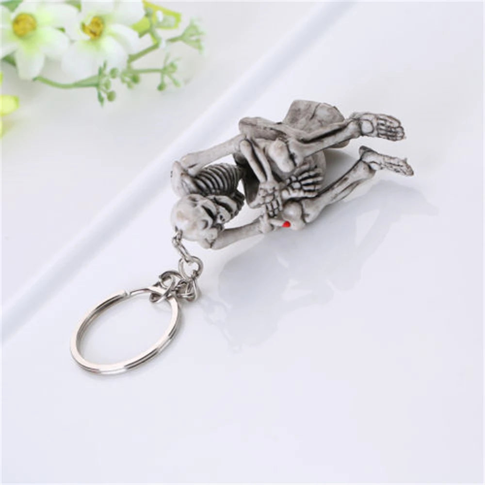 Skull Skeleton Toilet Keychain