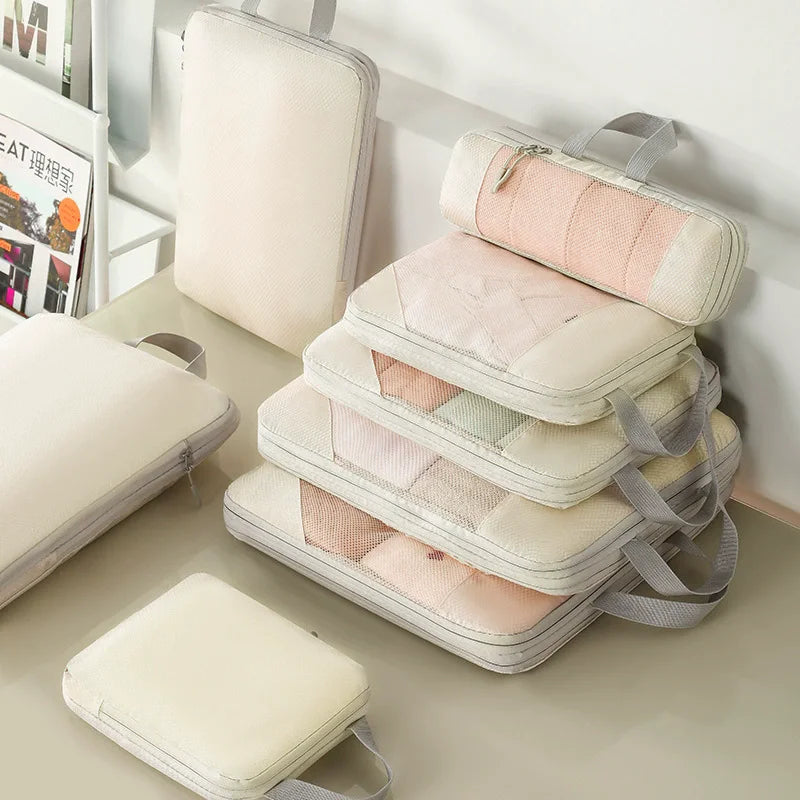 5-Piece Mesh Compression Travel Storage Bag Set