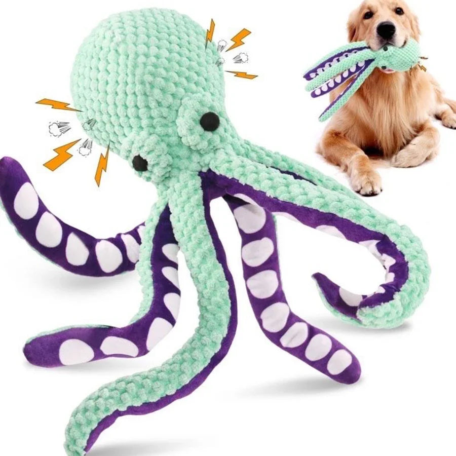 Pet plush Octopus toy, interactive sound