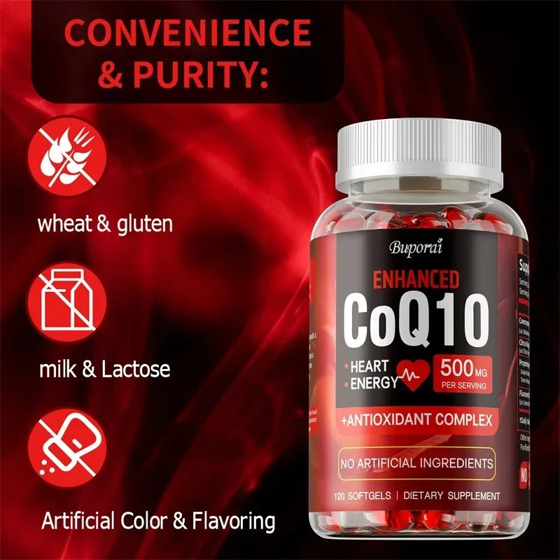 CoQ10 Supplement - Heart Health, Energy & Immune Support