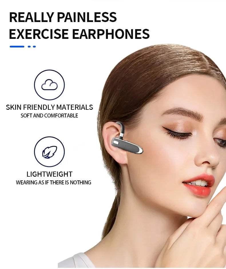 Wireless Bluetooth Earphones with ENC Noise-Cancelling Microphone