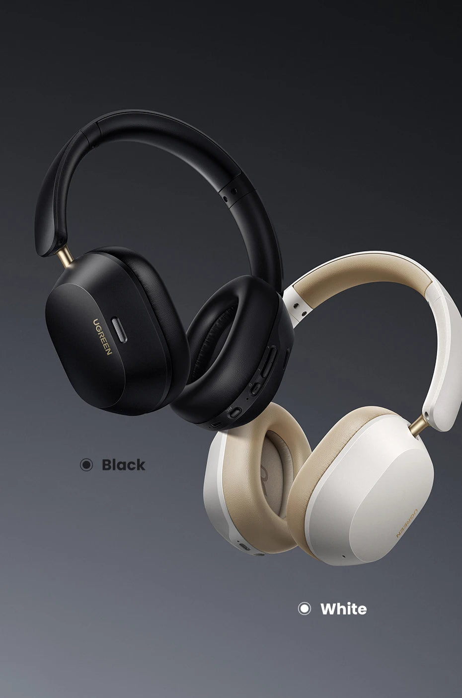 Wireless Bluetooth Over-Ear Headphones with Hybrid ANC, Hi-Res LDAC & Spatial Audio