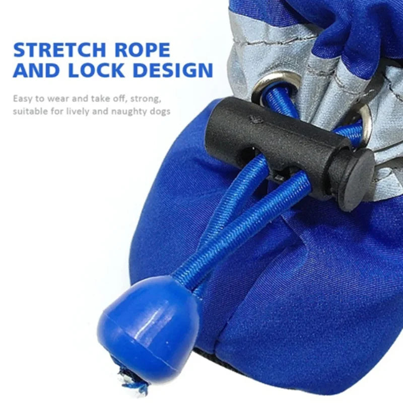 Waterproof Anti-Slip Dog Rain Boots (4 pcs)