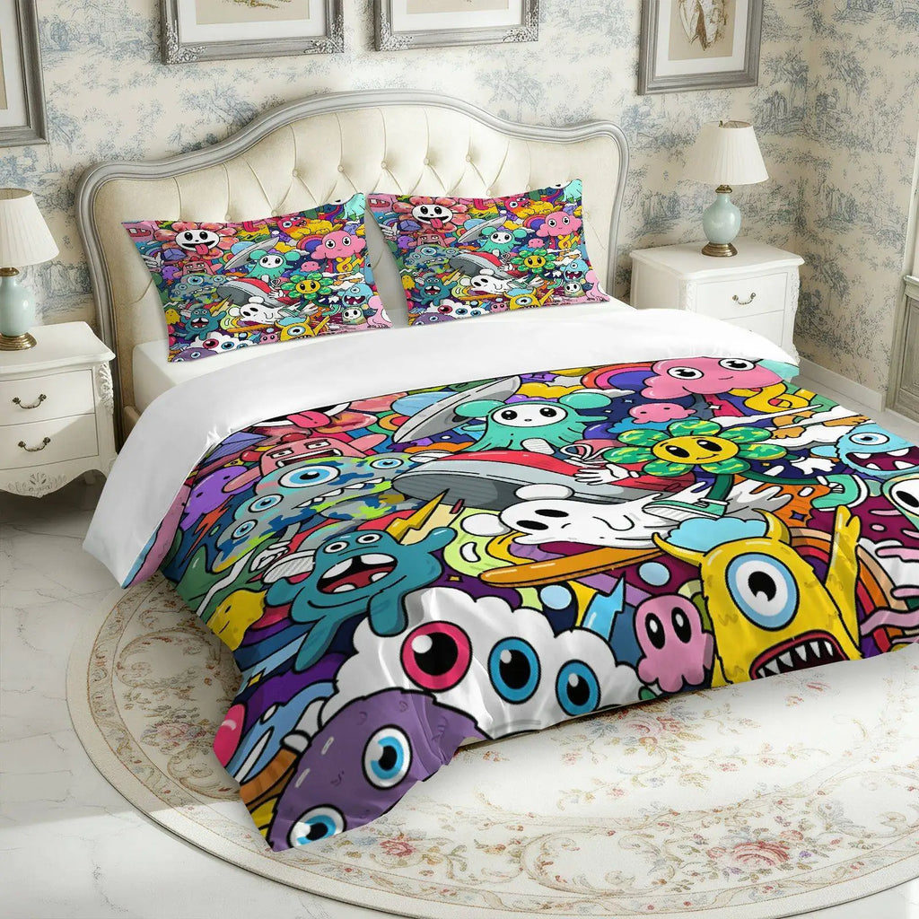 3PCS Duvet Cover Set - 1 Duvet and 2 Pillowcases