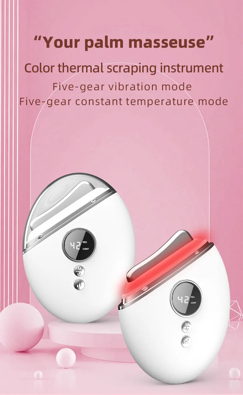 EMS Microcurrent Facial & Neck Scraping Massager - Light Rejuvenation